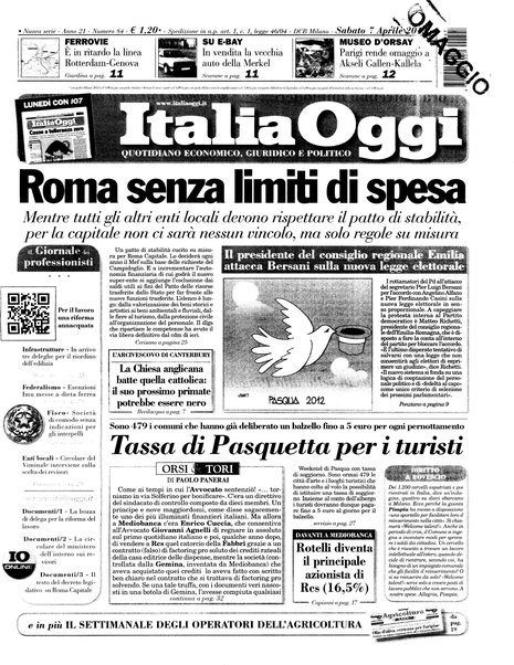 Italia oggi : quotidiano di economia finanza e politica